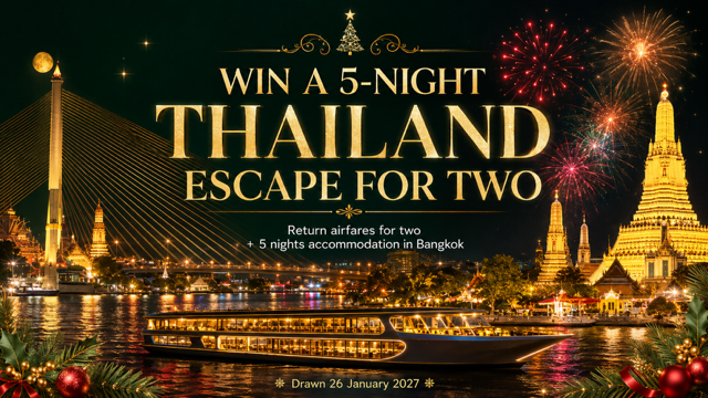 Bangkok skyline at night — Win a 5-Night Thailand Escape for Two